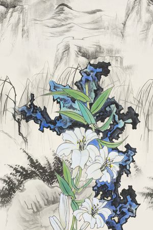 中国风定位旗袍印花华亿平台图片