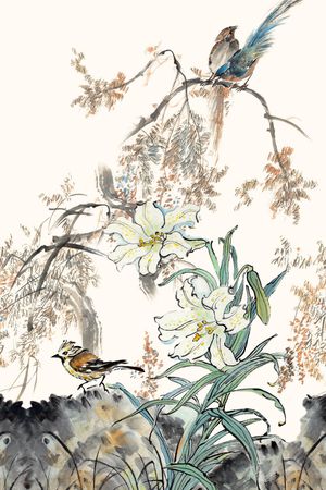 中国风定位旗袍印花华亿平台图片