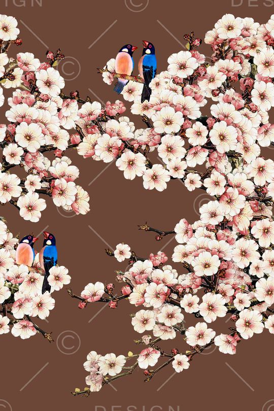 花鸟印花华亿平台图片