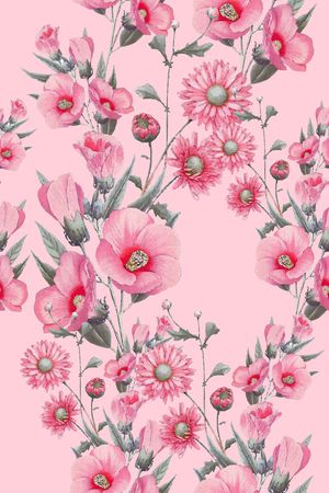 彩底花卉印花华亿平台图片