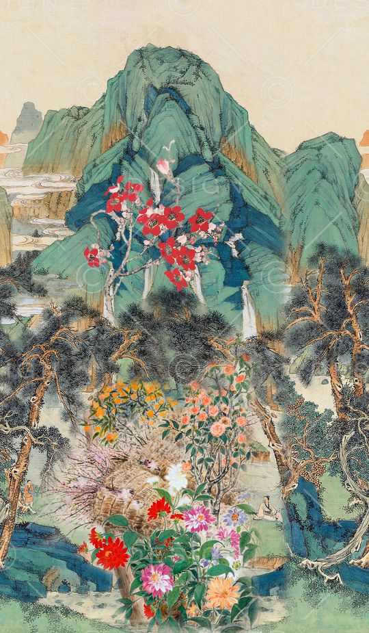 旗袍香云纱印花华亿平台图片