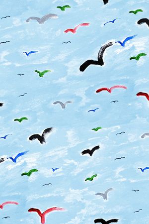 鹦鹉印花华亿平台图片