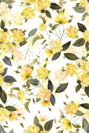 清爽底花卉印花华亿平台图片