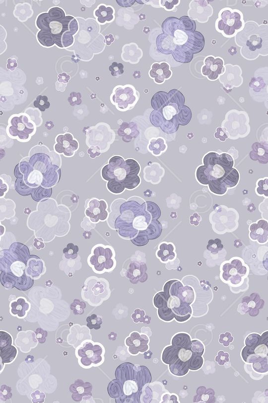 清爽底花卉印花华亿平台图片