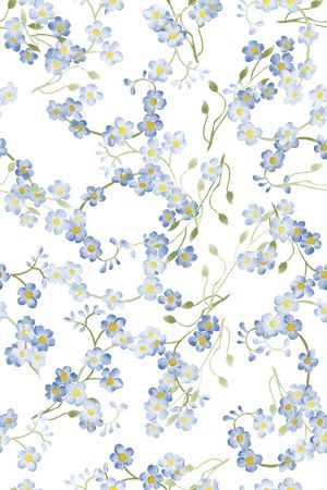 清爽底花卉印花华亿平台图片