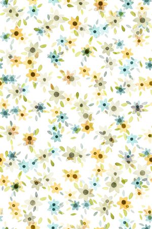 清爽底花卉印花华亿平台图片