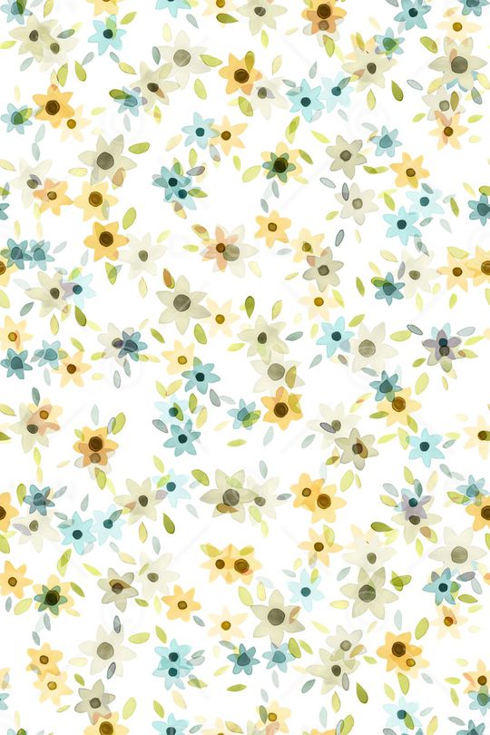 清爽底花卉印花华亿平台图片