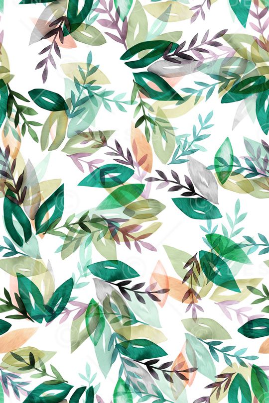 绿植树叶印花华亿平台图片