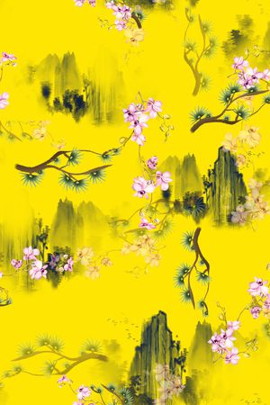 花卉印花华亿平台图片