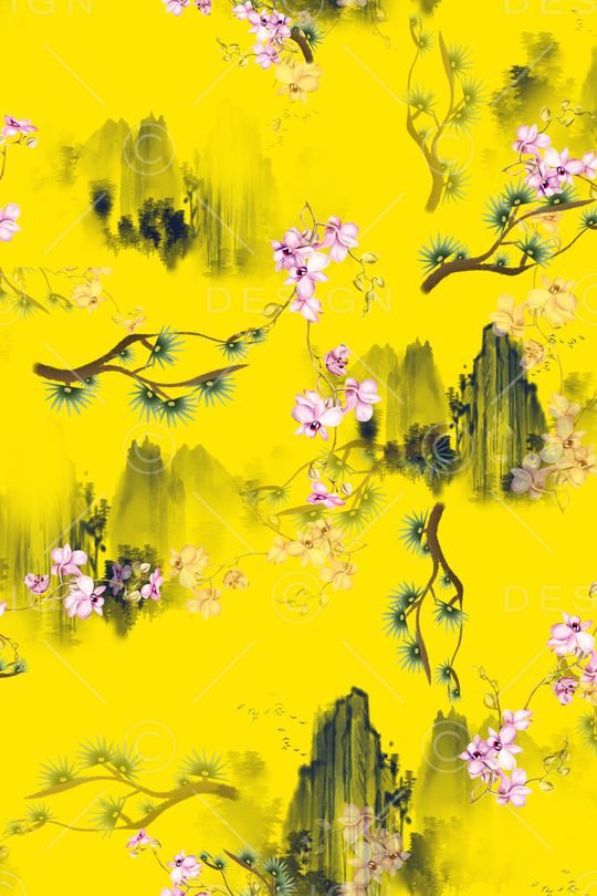 花卉印花华亿平台图片