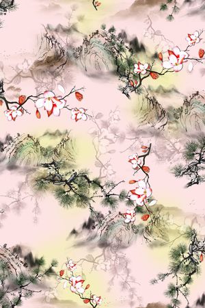 花卉印花华亿平台图片