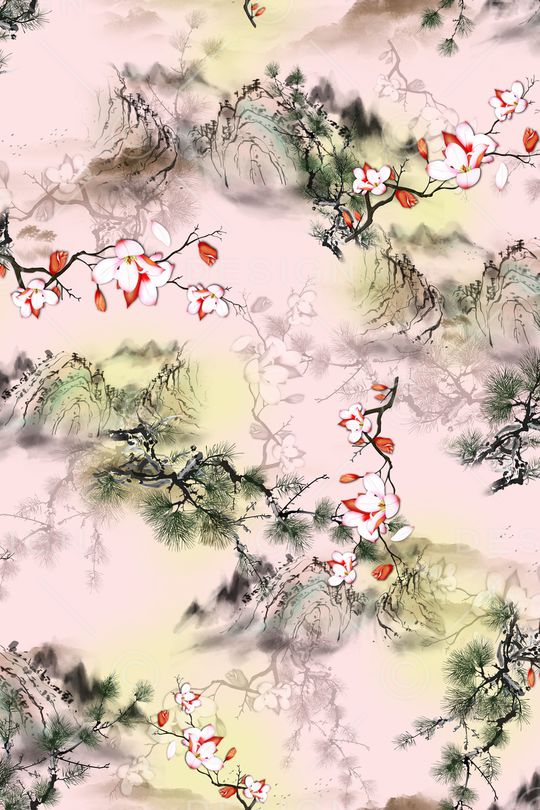 花卉印花华亿平台图片