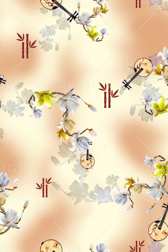 花卉印花华亿平台图片