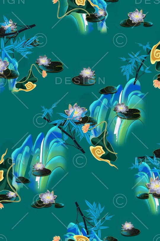 花卉印花华亿平台图片