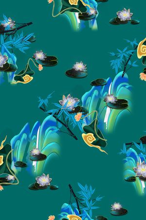 花卉印花华亿平台图片