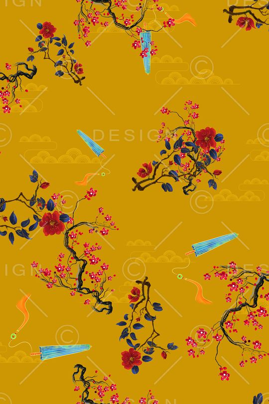 花卉印花华亿平台图片