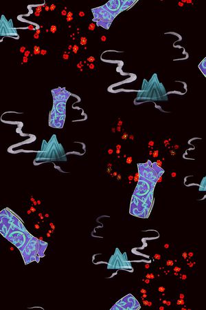 花卉印花华亿平台图片
