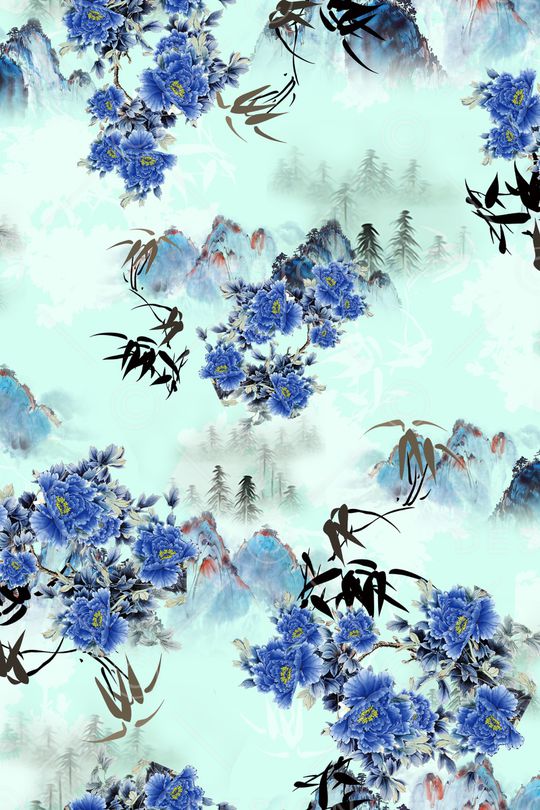 花卉印花华亿平台图片