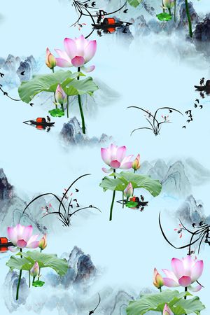 花卉印花华亿平台图片