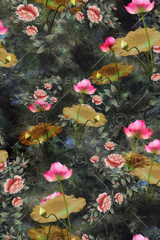 花卉印花华亿平台图片