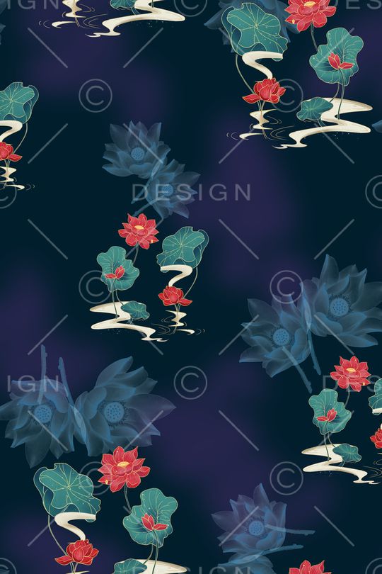 花卉印花华亿平台图片