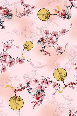 花卉印花华亿平台图片