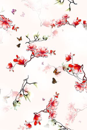 花卉印花华亿平台图片