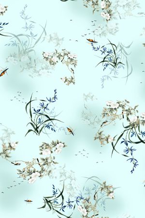 花卉印花华亿平台图片