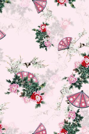 花卉印花华亿平台图片