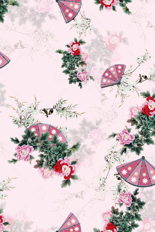 花卉印花华亿平台图片