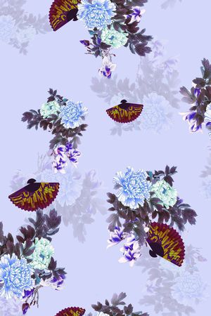 花卉印花华亿平台图片