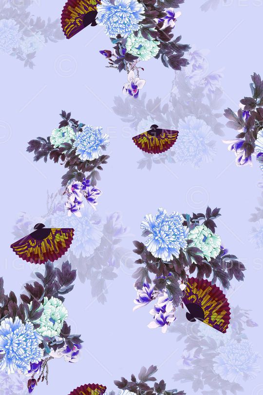 花卉印花华亿平台图片