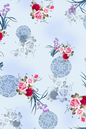 花卉印花华亿平台图片