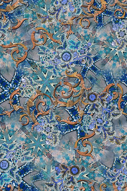 卷草印花华亿平台图片