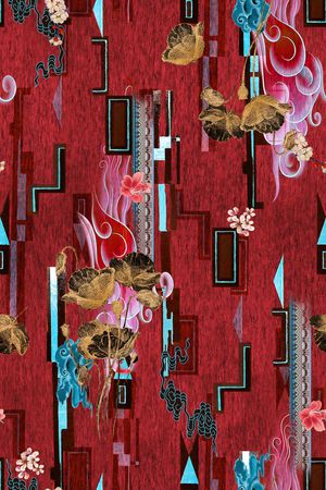 几何印花华亿平台图片