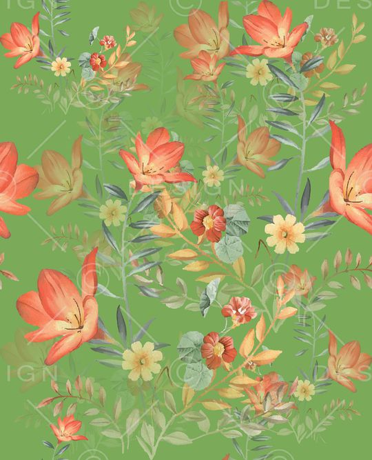 彩底花卉印花华亿平台图片