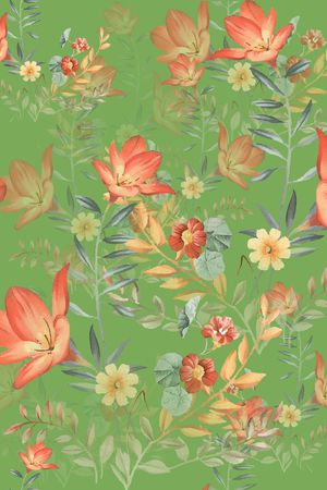 彩底花卉印花华亿平台图片