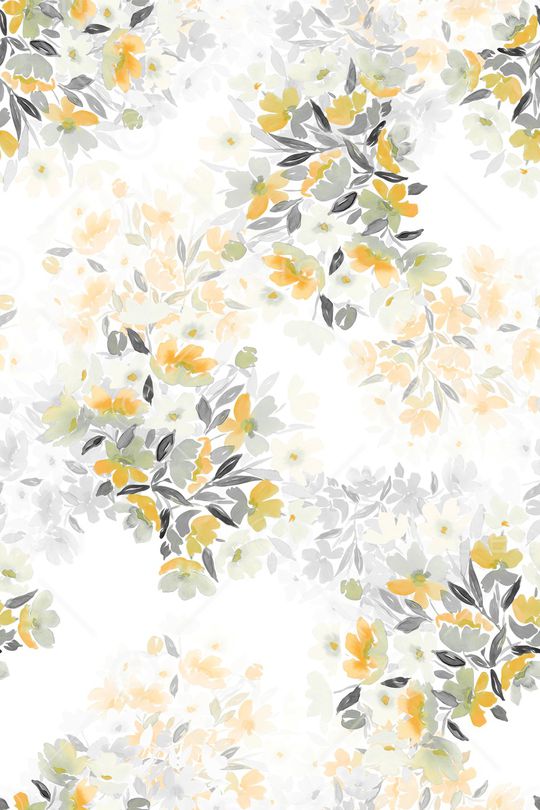 清爽底花卉印花华亿平台图片