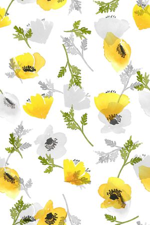 清爽底花卉印花华亿平台图片