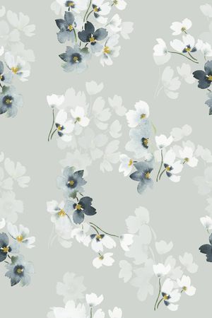 清爽底花卉印花华亿平台图片