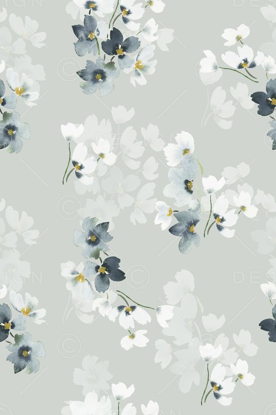 清爽底花卉印花华亿平台图片