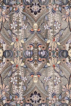 几何花卉印花华亿平台图片