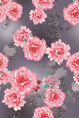 花卉印花华亿平台图片