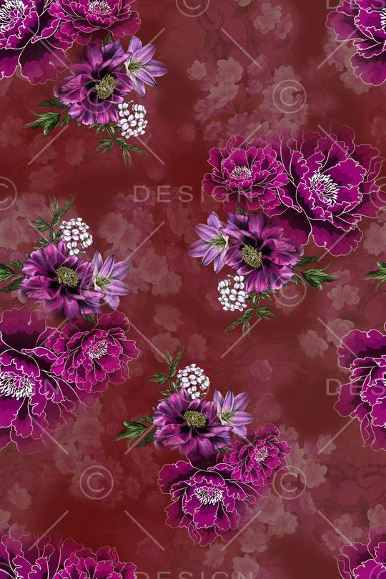 花卉印花华亿平台图片