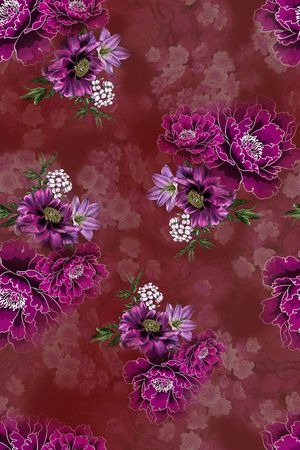 花卉印花华亿平台图片