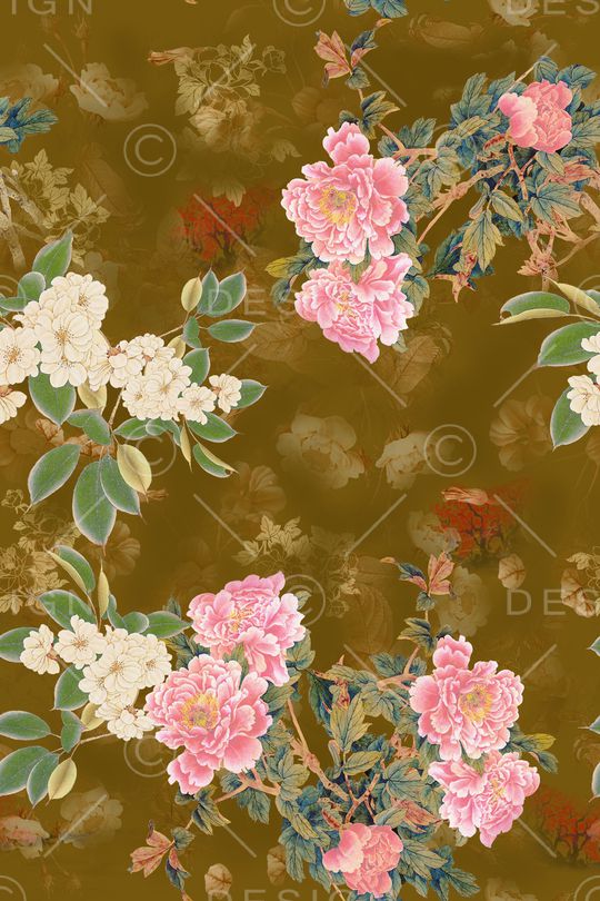 花卉印花华亿平台图片