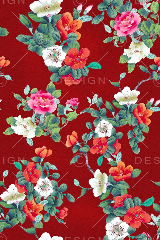 花卉印花华亿平台图片