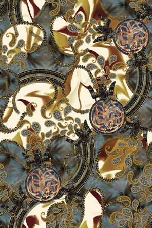 中国风印花华亿平台图片