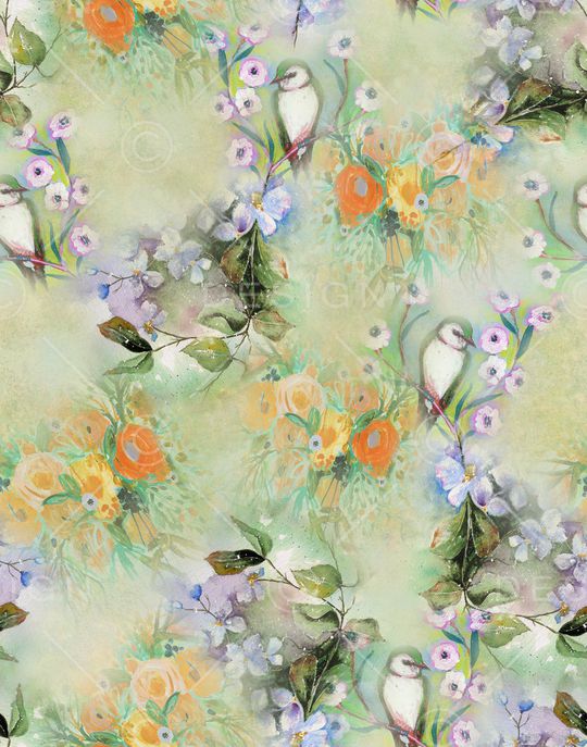 绿植树叶印花华亿平台图片