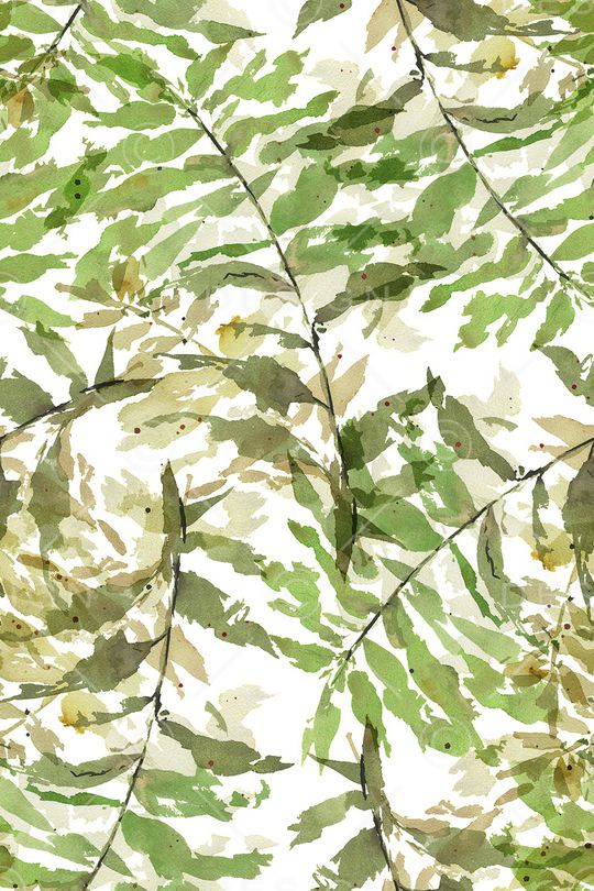 绿植树叶印花华亿平台图片